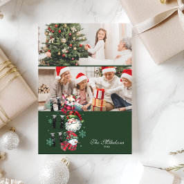 Cartão De Festividades 2 Fotografias Retro Papais noeis e Amigos Natal