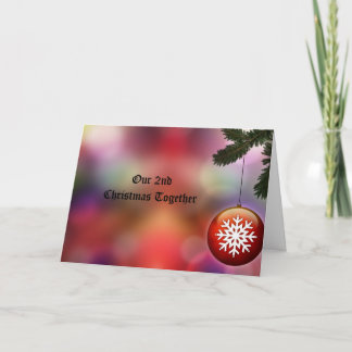Cartão De Festividades 2nd Christmas Together Christmas Card