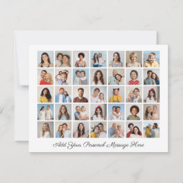 Cartão De Festividades 35 Colagem de Fotos Adicione Seu Próprio Agradecim