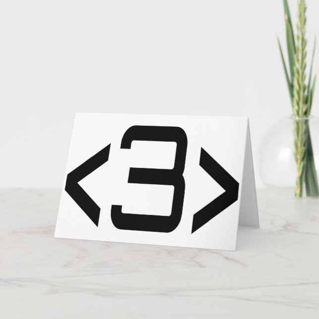 Cartão De Festividades <3>Amor Reciprocado - Internet Meme Heart (Frente)