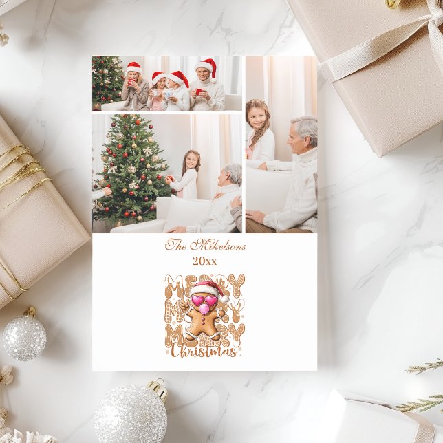 Cartão De Festividades 3 Cute Gingerbread  Merry Christmas  (Criador carregado)