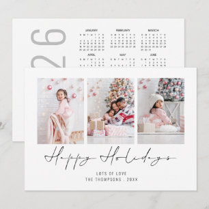 Cartão De Festividades 3 Foto 2026 Feriados Felizes de Natal no Calendári