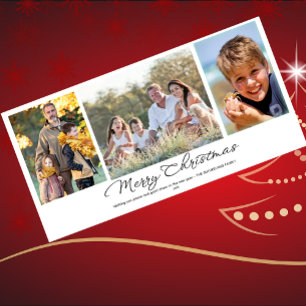 Cartão De Festividades 3-Foto de Feliz Natal Minimalista