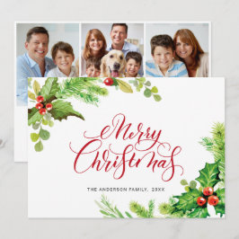 Cartão De Festividades 3 FOTO Saudação de Natal Festiva de Frutas de Azev