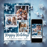 Cartão De Festividades 3 Foto Winter Wonderland Snowflakes Natal<br><div class="desc">Capture o encantamento da estação com nossa Cartão de Férias de Férias de Neve da Wonderland de inverno. Este cartão único apresenta três fotos carinhosas cercadas por flocos de neve delicados, criando uma lembrança memorável para os seus entes queridos. Compartilhe a magia dos feriados com esta saudação personalizada, transmitindo desejos...</div>