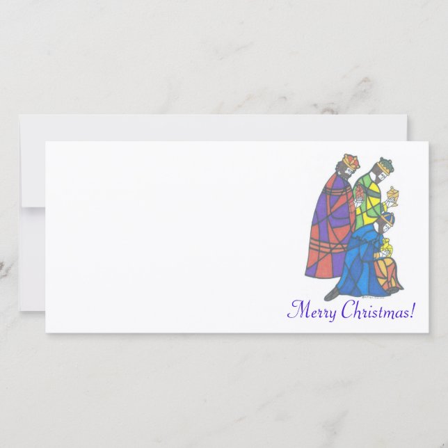Cartão De Festividades 3 kings, Merry Christmas! (Frente)