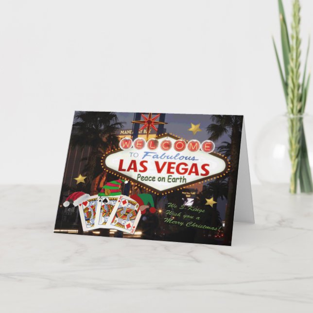 Cartão De Festividades 3 Las Vegas Kings Merry Christmas Card (Frente)