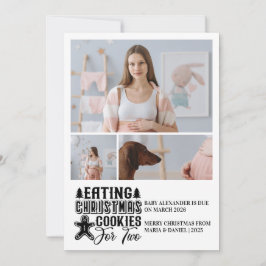 Cartão De Festividades 3 Photo Christmas Cookies for 2 Pregnancy