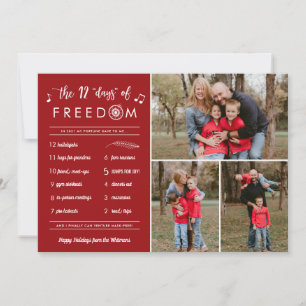 Cartão De Festividades 3 Posto de Colagem Fotográfica Covid Engraçado N