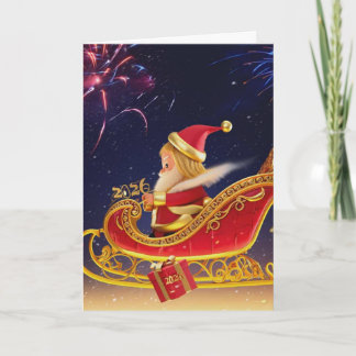 Cartão De Festividades 3D Santa Claus Christmas Greeting Card – Festive H