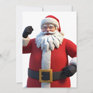 Cartão De Festividades 3D Santa Claus Christmas Greeting Card – Festive H