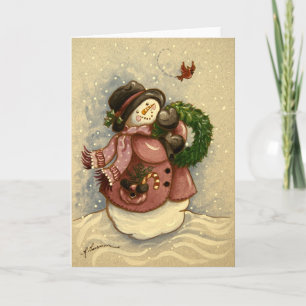 Cartão De Festividades 4886 Terra do Neve Natal Cardeal Natal