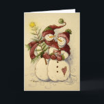 Cartão De Festividades 4924 Snowmen Christmas<br><div class="desc">From an original acrylic painting by Ruth Garrison.</div>