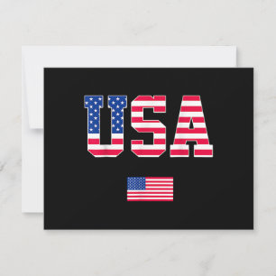 Cartão De Festividades 4 de julho Camisa EUA Bandeira Americana Patriótic