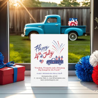4 de julho Patriotic Truck Real Estate Editable