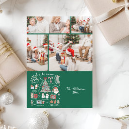 Cartão De Festividades 4 Foto: A Época Retro Natal Verde