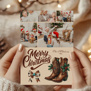 Cartão De Festividades 4 Foto Arco Ocidental e Botas de Natal