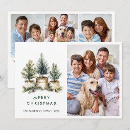 Cartão De Festividades 4 FOTO Saudação Mínima da Árvore de Natal