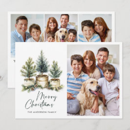 Cartão De Festividades 4 FOTO Saudação Mínima da Árvore de Natal