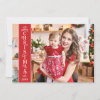 4 fotos Feliz Natal - Família Vermelha