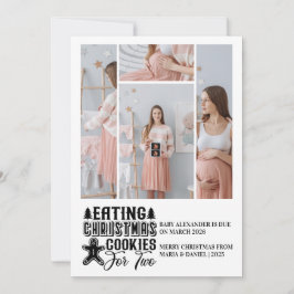 Cartão De Festividades 4 Photo Christmas Cookies for 2 Pregnancy 