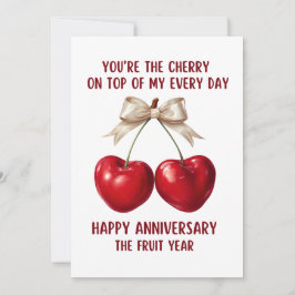 Cartão De Festividades 4th Anniversary Card, Fruit Anniversary Card, 