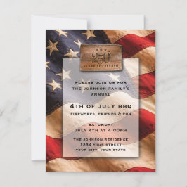 Cartão De Festividades 4th of July Party Invitation USA 250 Years