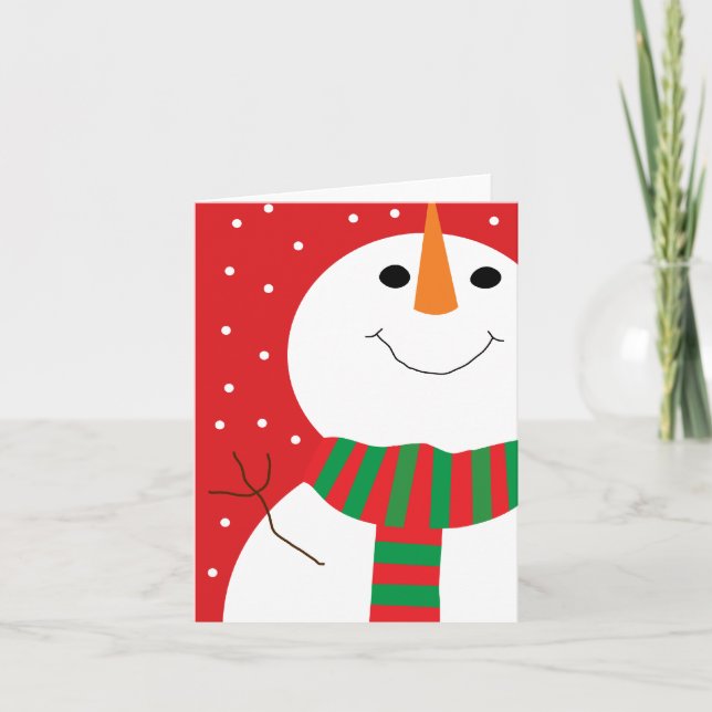 Cartão De Festividades 4x5.6 Snowman (Frente)