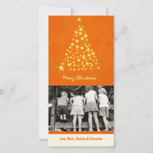 Cartão De Festividades 4x8 Placa de Natal PHOTO de Árvore XMAS com Floco 