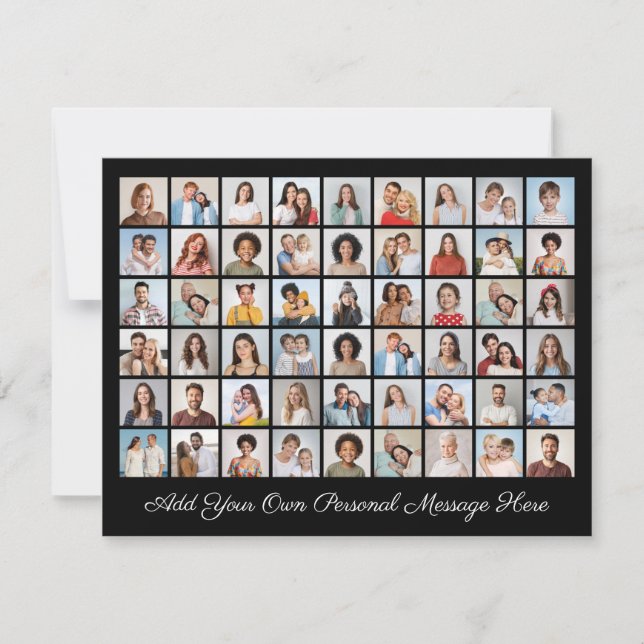 Cartão De Festividades 54 Colagem de Fotos Adicione seu próprio Agradecim (Frente)