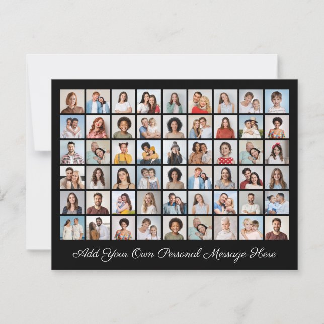 Cartão De Festividades 54 Colagem de Fotos Adicione Sua Própria Saudação (Frente)