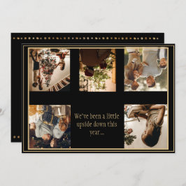 Cartão De Festividades 5 Colagem de Fotos Feriado Natal invertido