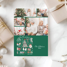 Cartão De Festividades 5 Foto: A Época Retro Natal Verde
