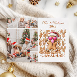 Cartão De Festividades  5 Foto Bonito Pão de Mel Natal 