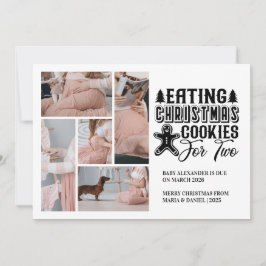 Cartão De Festividades 5 Photo Christmas Cookies for 2 Pregnancy 