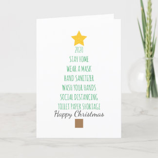 Cartão De Festividades 5x7 Funny Coronavirus 2020 Christmas Tree