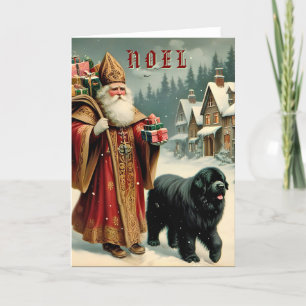Cartão De Festividades 5x7 Noel Rua Nicholas e Newf