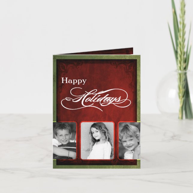 Cartão De Festividades 5x7 Personalized FOLDING PHOTO Christmas Card (Frente)