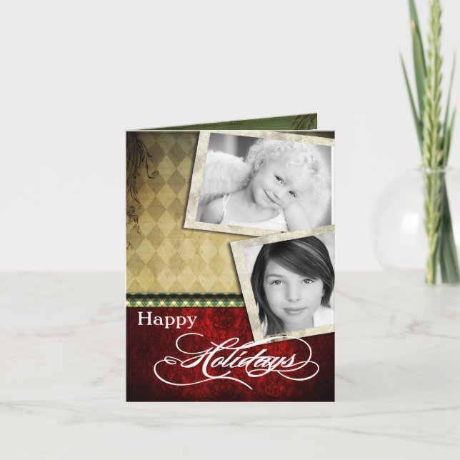 Cartão De Festividades 5x7 Personalized FOLDING PHOTO Christmas Card (Frente)