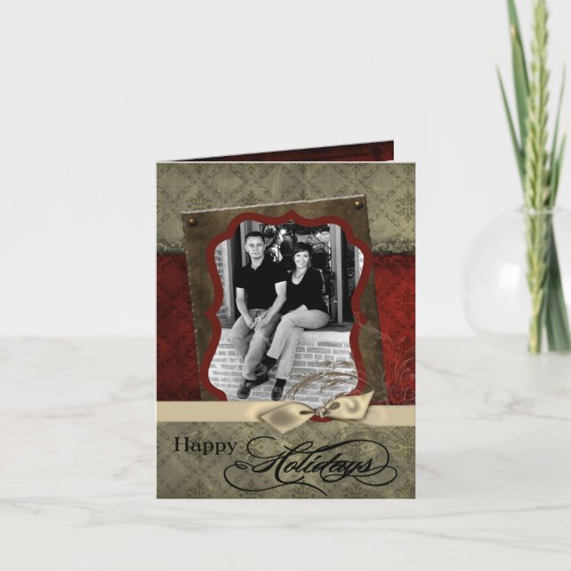 Cartão De Festividades 5x7 Personalized FOLDING PHOTO Christmas Card (Frente)