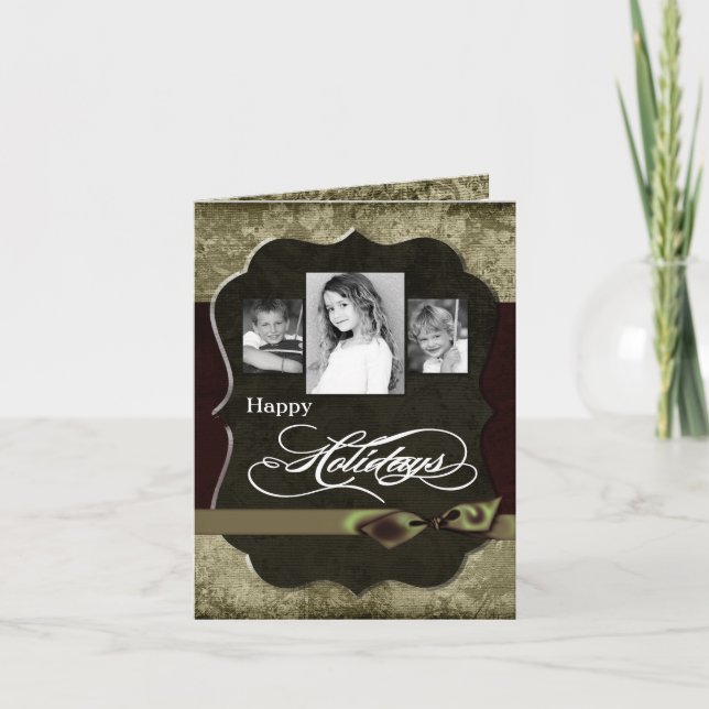 Cartão De Festividades 5x7 Personalized FOLDING PHOTO Christmas Card (Frente)