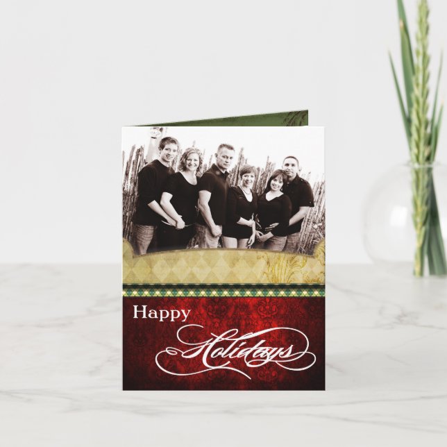 Cartão De Festividades 5x7 Personalized FOLDING PHOTO Christmas Card (Frente)