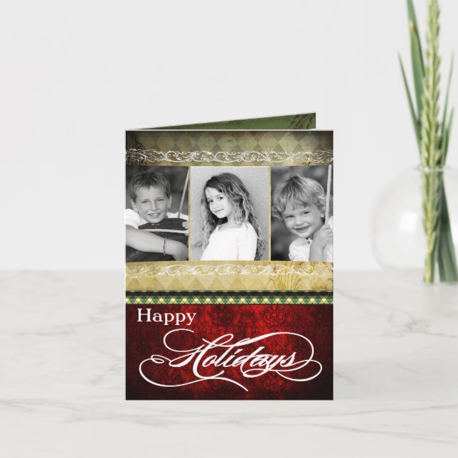 Cartão De Festividades 5x7 Personalized FOLDING PHOTO Christmas Card (Frente)