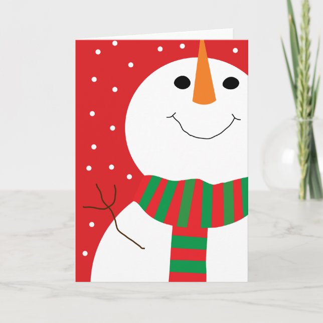 Cartão De Festividades 5x7 Snowman (Frente)