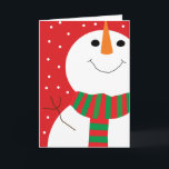 Cartão De Festividades 5x7 Snowman<br><div class="desc">© 2010 | Shop Ever After™
Your Everything Shop</div>