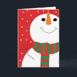 Cartão De Festividades 5x7 Snowman<br><div class="desc">© 2010 | Shop Ever After™
Your Everything Shop</div>