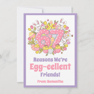 Cartão De Festividades 67 Razões pelas quais somos amigos Egg-cellentes!