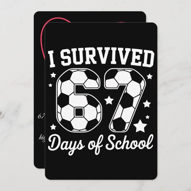 Cartão De Festividades 67 School Days, Basketball Mom Journey 2026 (Frente/Verso)