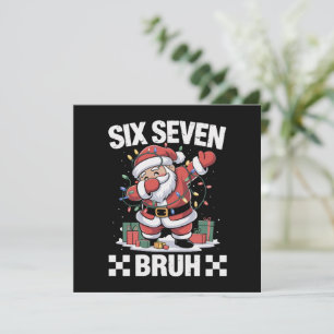 Cartão De Festividades 67 Six Seven Burh Natal Divertido 6 7 Meme 