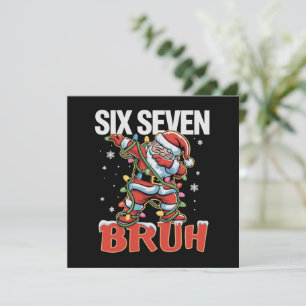 Cartão De Festividades 67 Six Seven Burh Papai Noel Dab Natal 6 7 Meme 